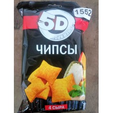 5Д чипсы пшеничные со вкусом "4 СЫРА" 90гр.*28шт (1552)